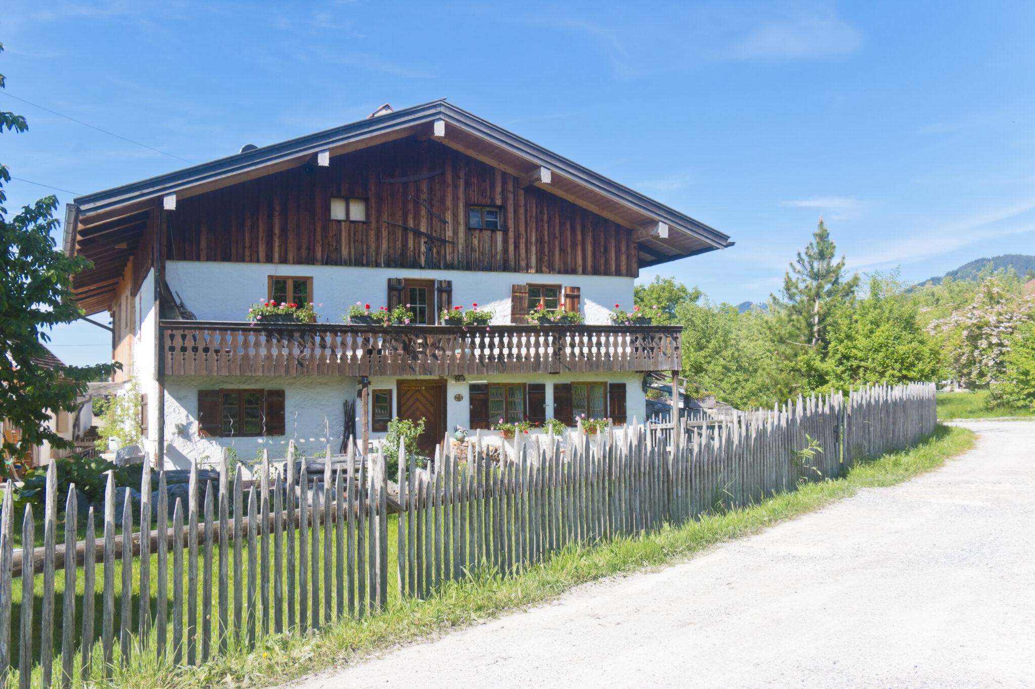 Typical Bavarian farmhouse in the Bavarian Alps, Europe, Germany